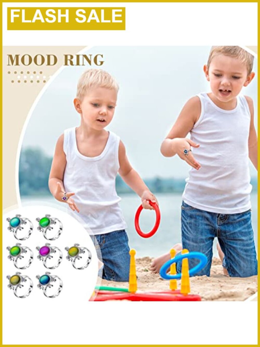 Adjustable Color Changing Mood Rings Set - Picture 5 of 6